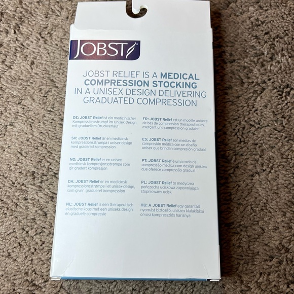 NIB Jobst Relief Medical Compression Stockings beige size medium A39 - Picture 6 of 9